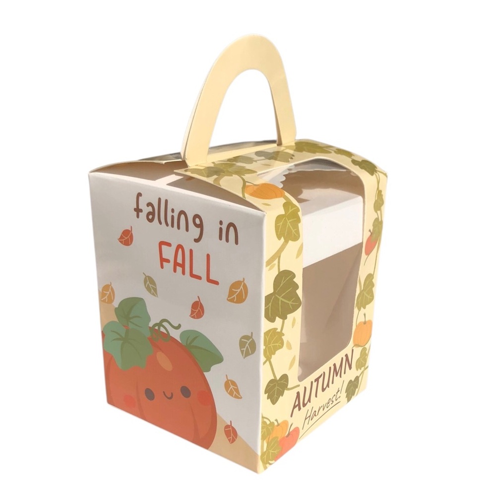 Autumn Harvest 'Falling in Fall' Pumpkin Treat Box / Cupcake Gift Boxes, 30 ct
